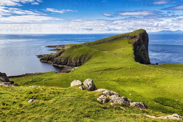 View from above on headland with steep cliffs