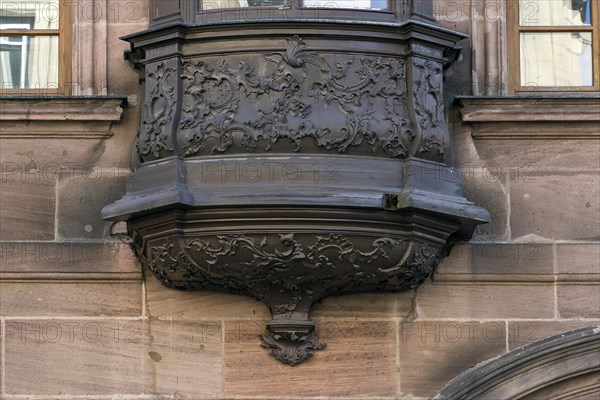 Detail of a historically ornate carved choir