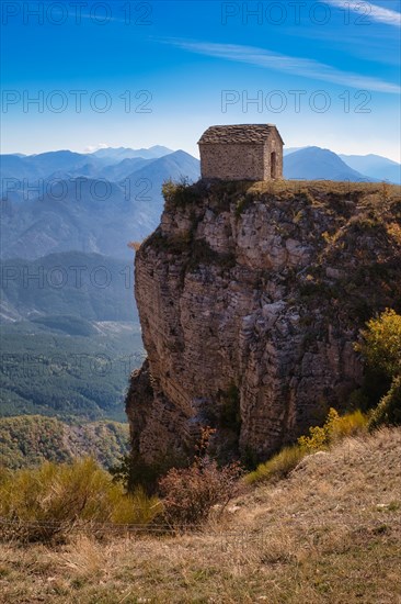 The Chapel of Saint-Michel de Cousson in the mountains near Digne les Bains