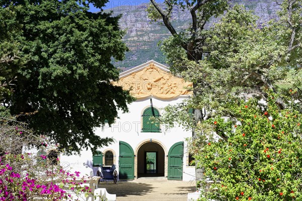 Groot Constantia Wine Estate historic building in Dutch architectural style