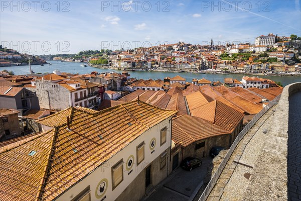 Amazing panoramic view of Oporto and Gaia with Douro river