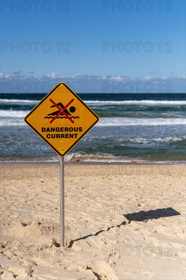 Warning sign at Bondi Beach