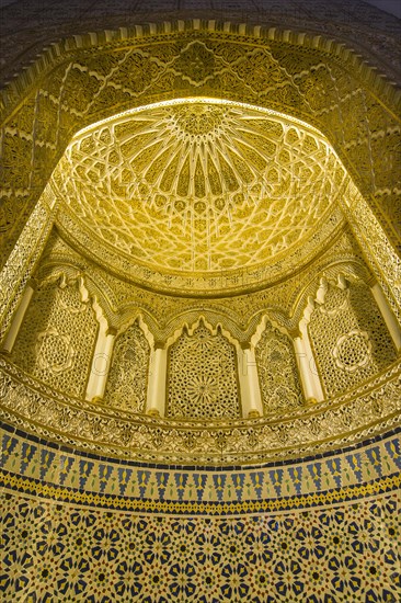 Golden dome inside the magnificent Grand mosque