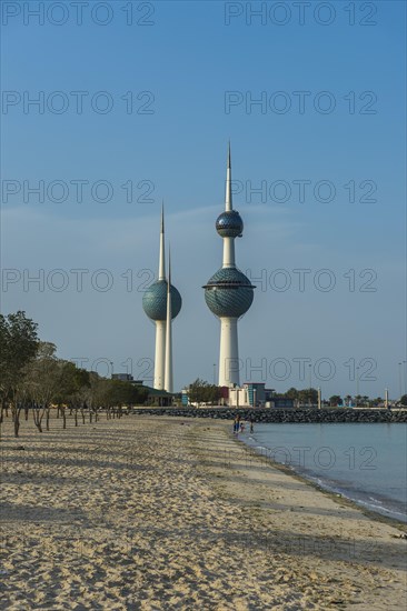 Landmark Kuwait towers in Kuwait City