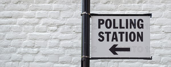 Polling station sign