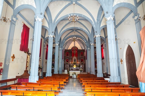 Interior of the Iglesia de La Encarnacion in the village of Hermigua in the north of La Gomera
