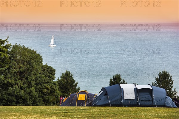Tents in summer