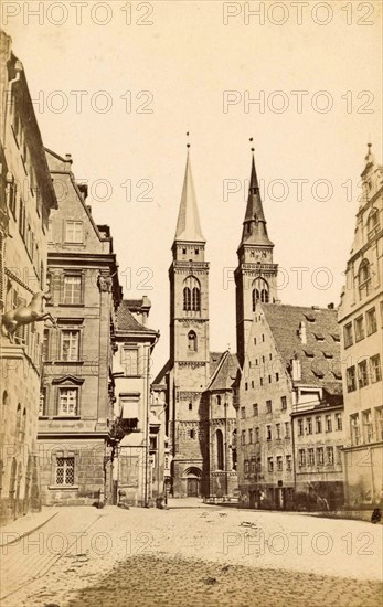 The Sebaldus Church in Nuremberg in 1870