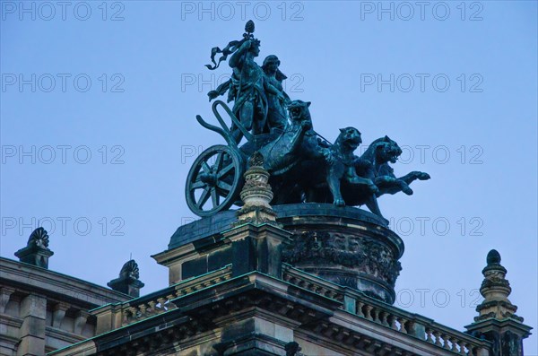 The Panther Quadriga by Johannes Schilling at the Semper Opera House