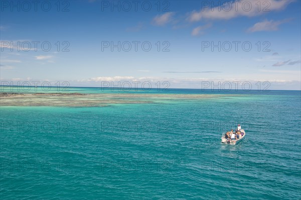 Little boat in the blue lagoon