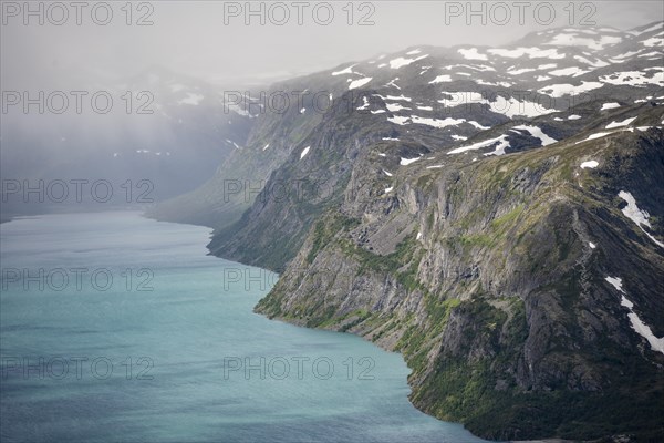 View of Lake Gjende Mountains