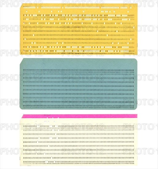 Punched card isolated