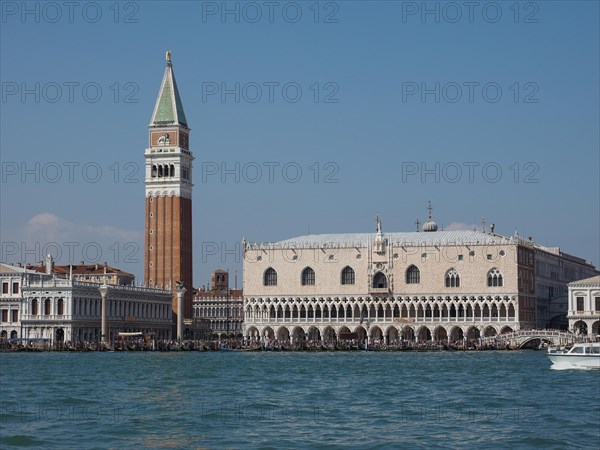 St Mark square seen fron St Mark basin in Venice