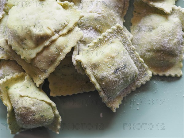 Vegetarian agnolotti with ricotta cheese and herbs