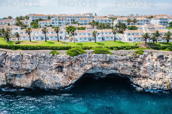 Hotel on a rocky seashore