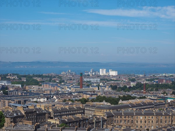 Aerial view of Edinburgh from Calton Hill