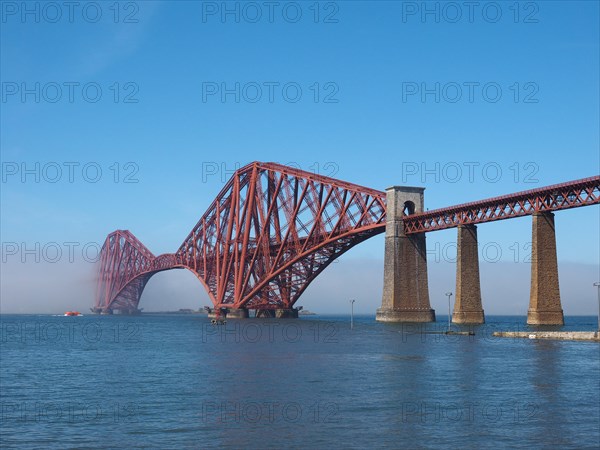 Forth Bridge over Firth of Forth in Edinburgh