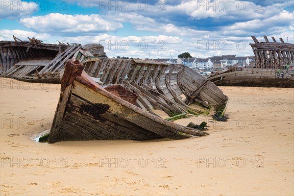 Magouer ship cemetery on the river Etel