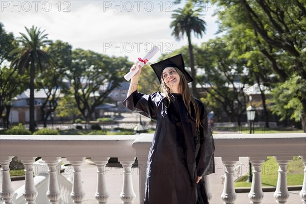 Young girl recently graduated