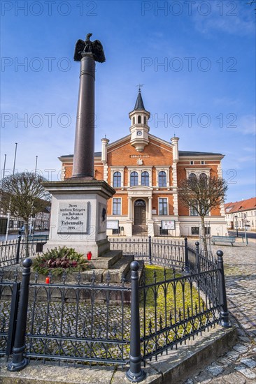 Victory Column in front of Liebenwalde Town Hall