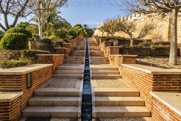 Outside Stairs of the Alcazaba of Almeria