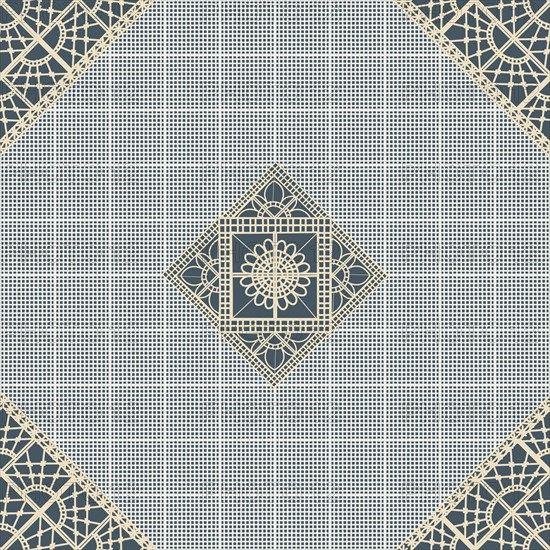 Seamless pattern inspired from traditional Danish Hedebo embroidery