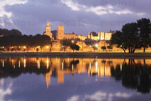 Pont St.-Benetzet and Palace of the Popes at sunrise