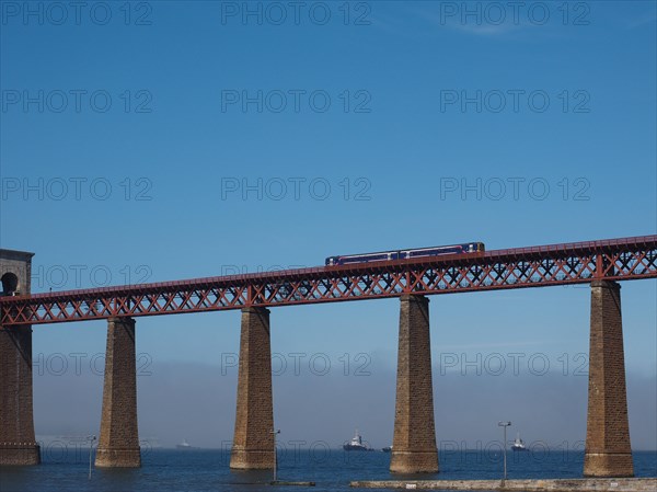 Forth Bridge over Firth of Forth in Edinburgh