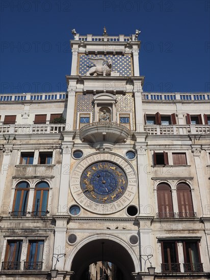 St Mark clock tower in Venice