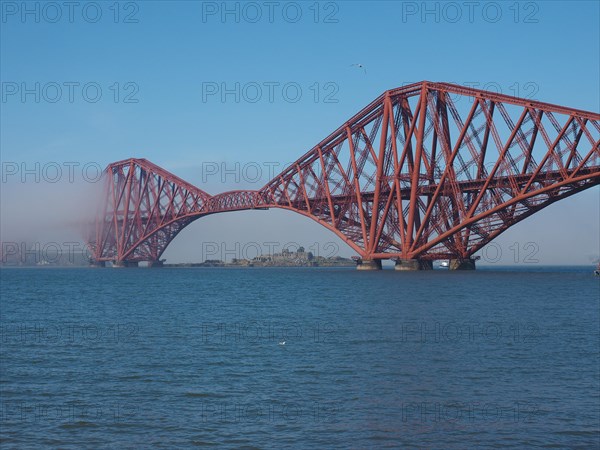 Forth Bridge over Firth of Forth in Edinburgh