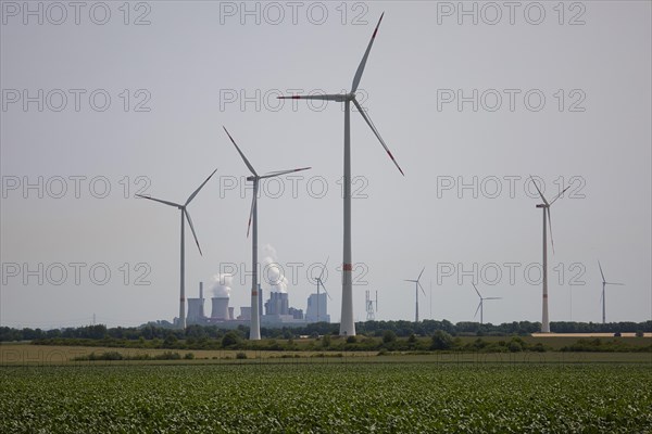 Lignite-fired power plant on the edge of the Garzweiler open-cast lignite mine