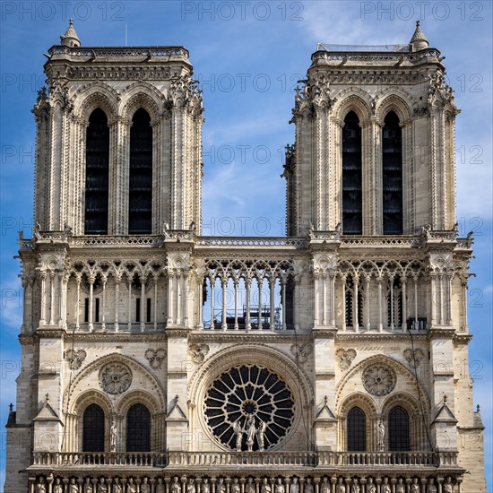 Towers of Notre-Dame de Paris Cathedral
