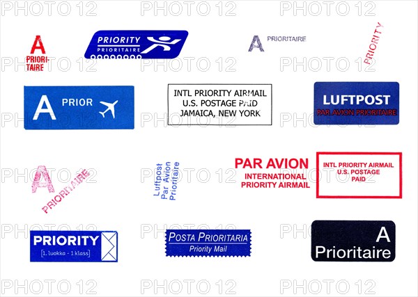 International postage meters isolated