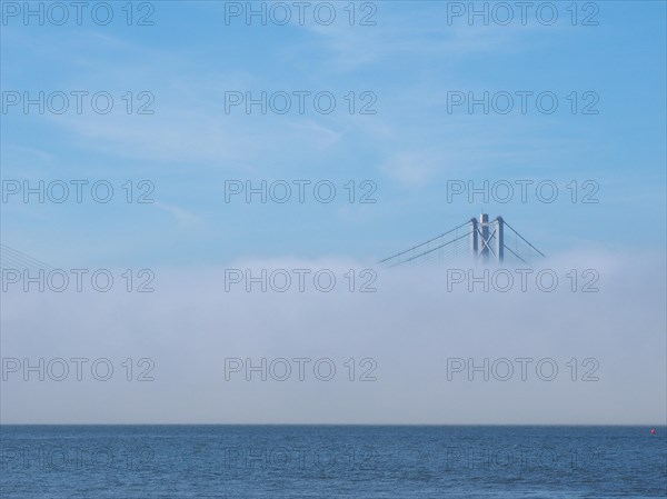 Forth Road Bridge over Firth of Forth in Edinburgh