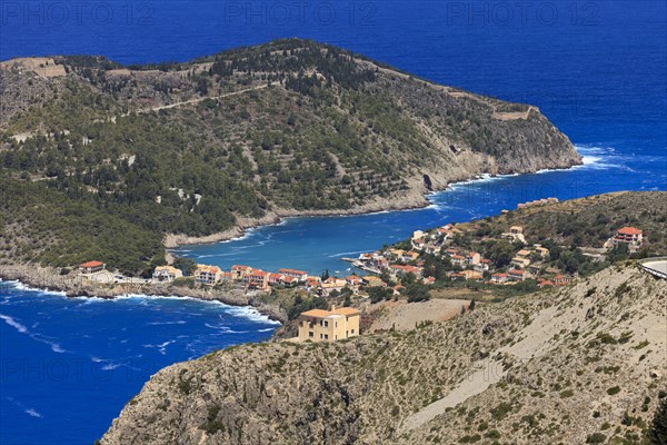 Assos village between two bays