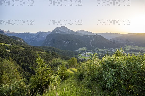 View of Schoenau with Watzmann