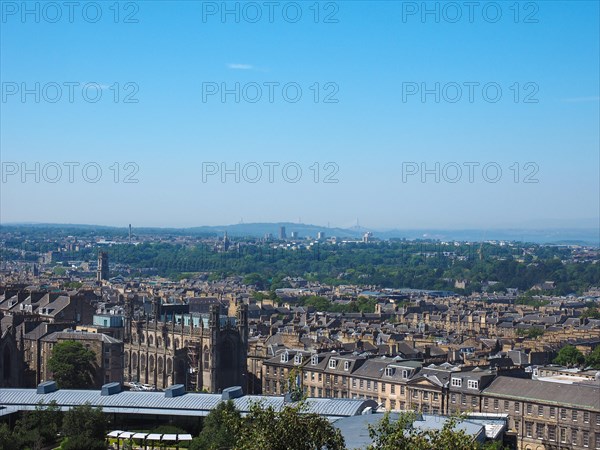 Aerial view of Edinburgh from Calton Hill