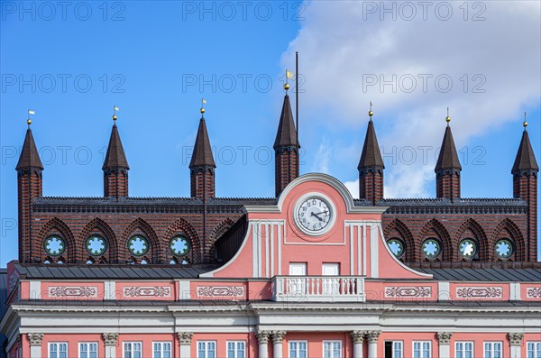 Upper part of the City Hall of the Hanseatic City of Rostock