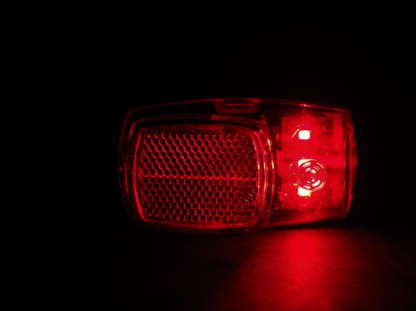 Flashing red strobe light