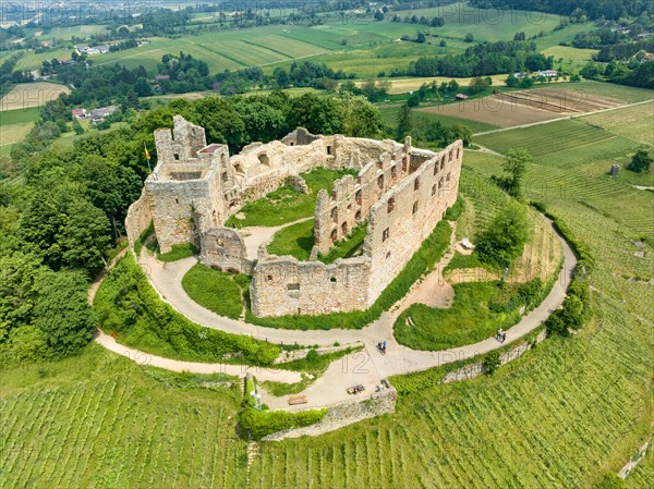 Aerial view of Staufen Castle