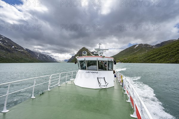 On the deck of the tourist boat on Lake Gjende