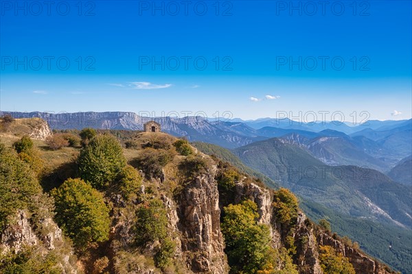 The Chapel of Saint-Michel de Cousson in the mountains near Digne les Bains