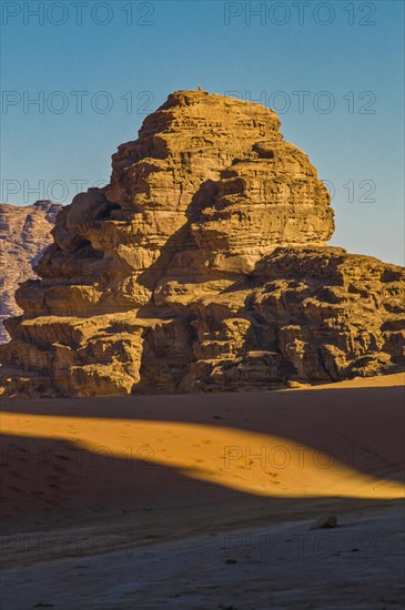 Mountainlandscape and desert in Wadi Rum