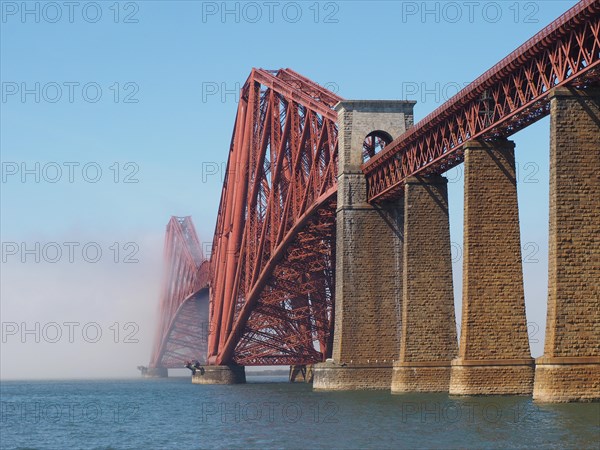 Forth Bridge over Firth of Forth in Edinburgh