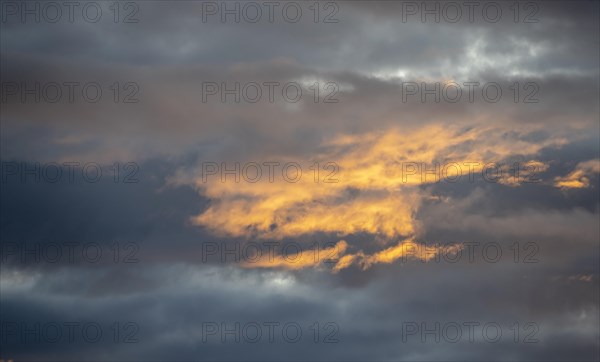 Dramatic clouds at sunset