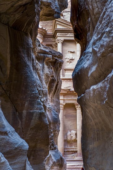 View through the gorge to the Treasury