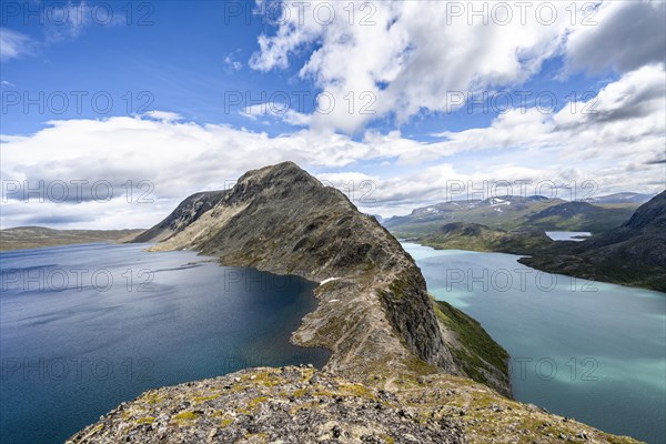 Besseggen ridge between lakes Bessvatnet and Gjende