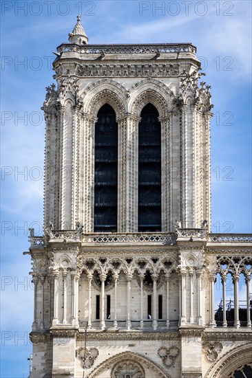 North tower of Notre-Dame de Paris Cathedral