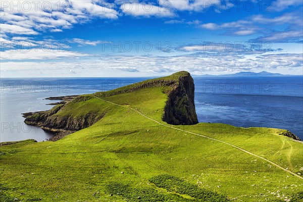 View from above on headland with steep cliffs