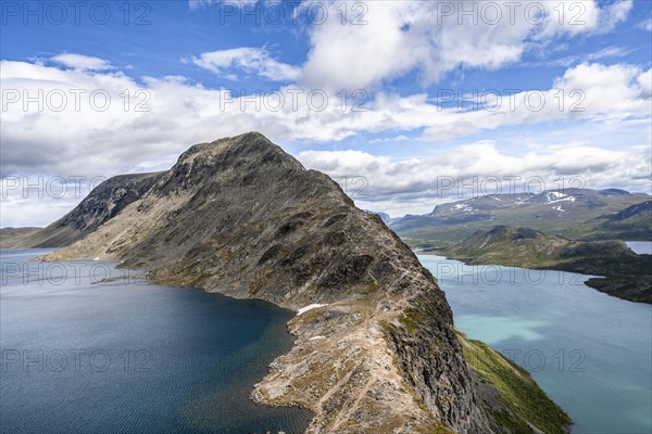 Besseggen ridge between lakes Bessvatnet and Gjende